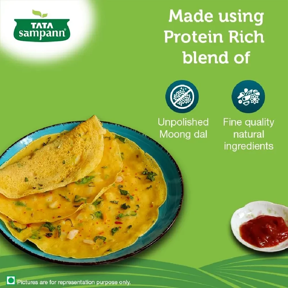 Tata Sampann Chilla Mix - Moong Dal-Hesaru Bele, 180 g-4.webp